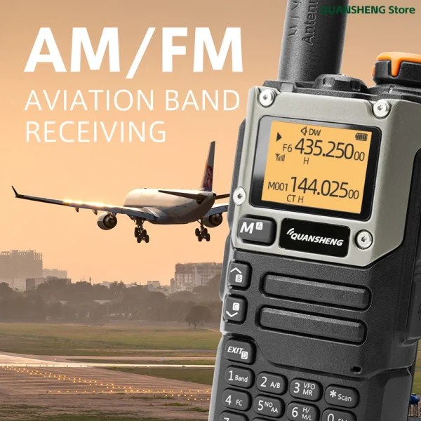 Quansheng UV K5 8 Walkie Talkie Am Fm Communication Two Way Radio Receiver Ham Amateur Long Range Wireless Set Transceiver - Imagem 5