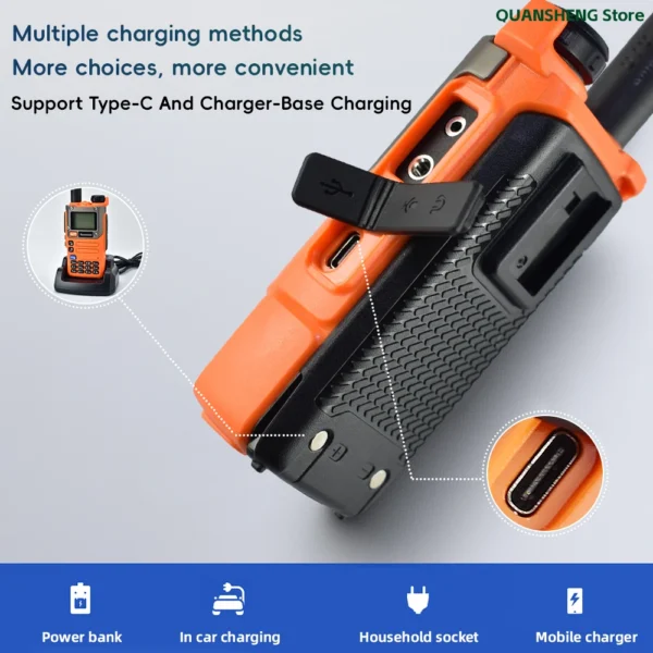 Quansheng Walkie Talkie Long Range Am Fm Communication Two Way Radio Receiver UV K5 Ham Amateur Wireless Set Transceiver K58 - Image 4