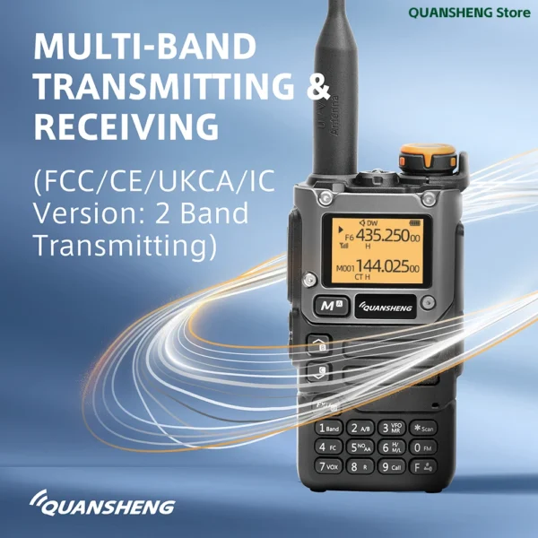 Quansheng UV K5 8 Walkie Talkie Am Fm Communication Two Way Radio Receiver Ham Amateur Long Range Wireless Set Transceiver - Imagem 2