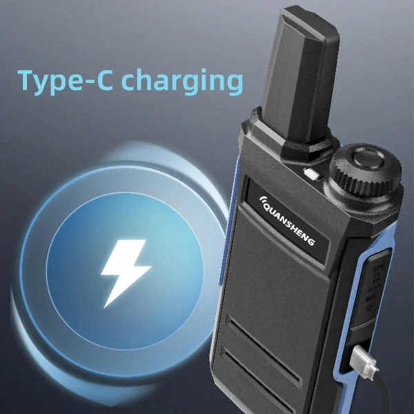 2 Pack Quansheng TG-A1 Walkie Talkie Mini PMR446 FRS Two Way Radio Portable Long Range VOX Transceiver Kids Toy Gift - Bild 4