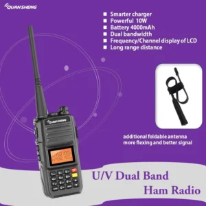 Walkie-talkies QUANSHENG TG-UV2 plus Two Way Radio Rechargeable Dual Band Transceiver Woki Toki VHF/UHF Portable Ham UV2 PLUS