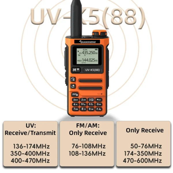 Quansheng UV K5 88 Walkie Talkie 512Kb Large Memory Long Range Portable Two Way Radio FM Ham Wireless Transceiver Communication - Image 4