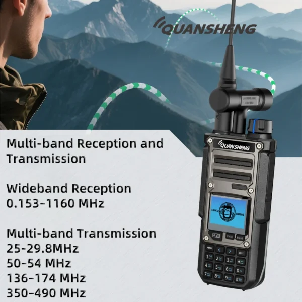 Quansheng TK11 8 Walkie Talkie Two Way Radio Portable Long Range 10W Transceiver Ham Amateur CB Shortwave Receiver AM FM NOAA - Image 2