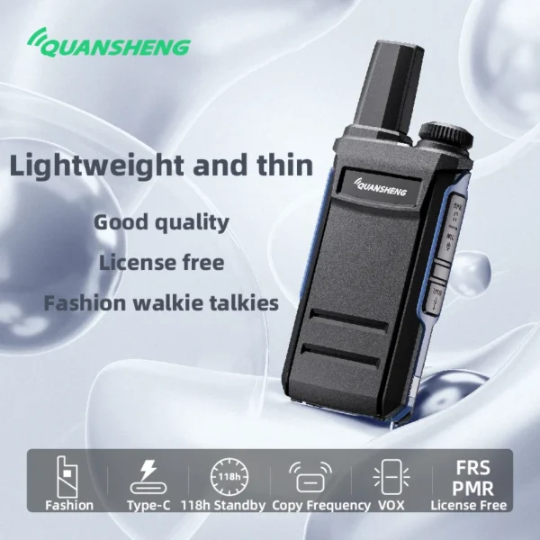 2 Pack Quansheng TG-A1 Walkie Talkie Mini PMR446 FRS Two Way Radio Portable Long Range VOX Transceiver Kids Toy Gift - Bild 5